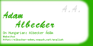 adam albecker business card